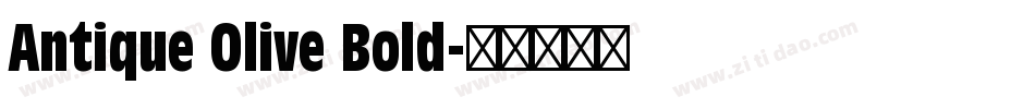 Antique Olive Bold字体转换